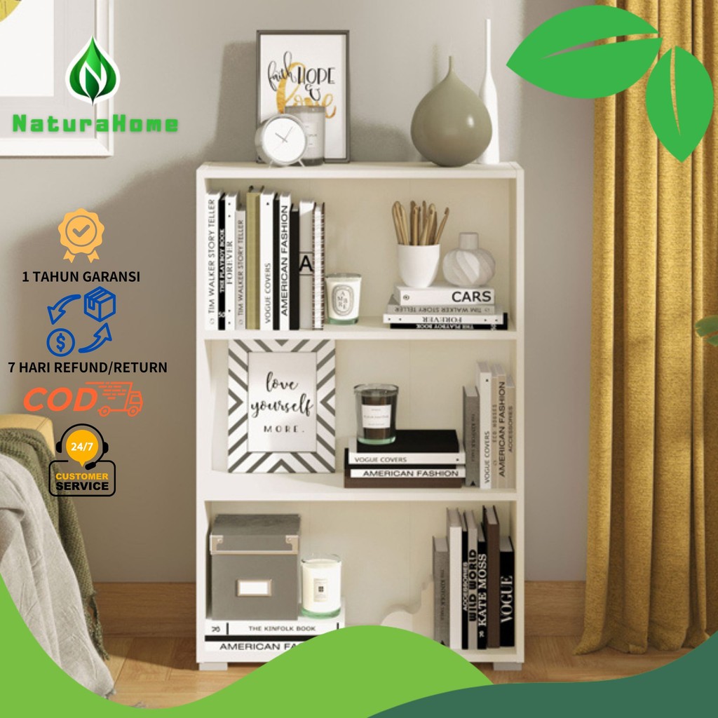 NaturaHome Rak Lemari Persegi Panjang MultiLapis Modern Minimalis Serbaguna Untuk Penyimpanan Storag