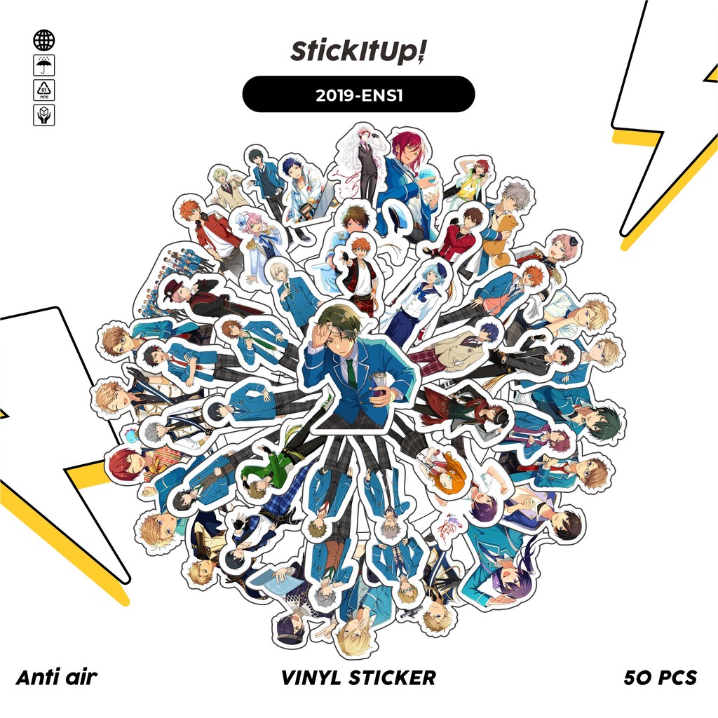 

COD✨ 50 Pcs Stiker Pack VIDEO GAME SERIES ENSEMBLE STARS CHAR MIX 01 Lucu Aesthetic Vynil Waterproof untuk Freebies Sticker Buku Journal Casing HP Laptop