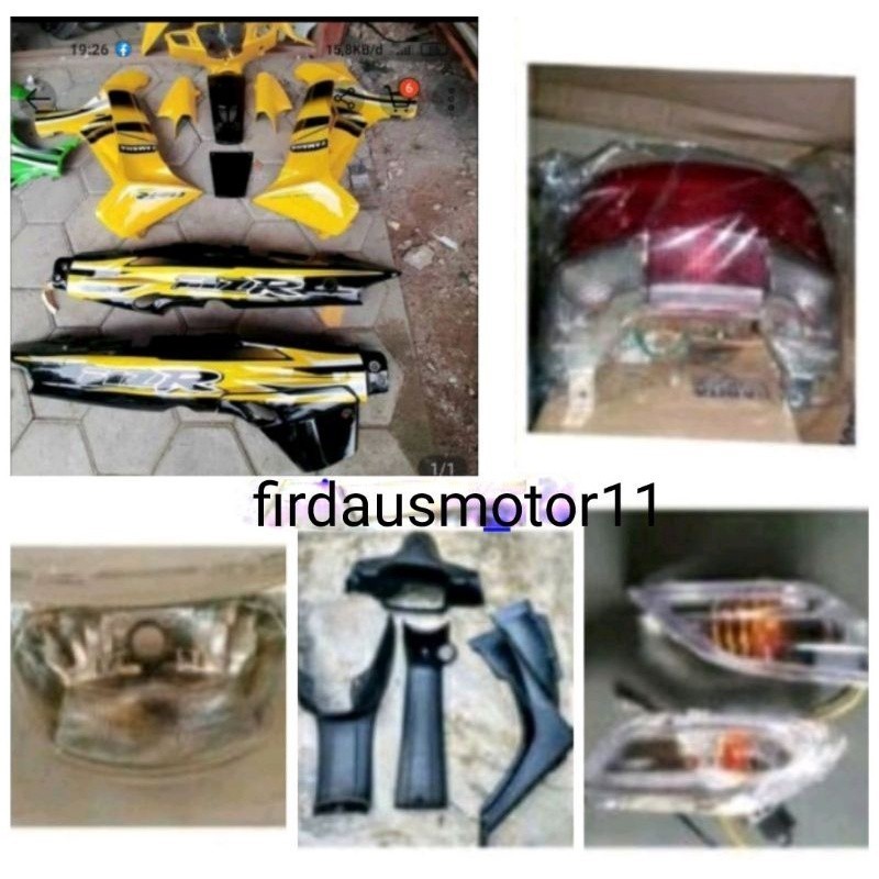 BISA COD cover full body bodi set kasar halus plus lampu fiz r kuning hitam SNI MURAH