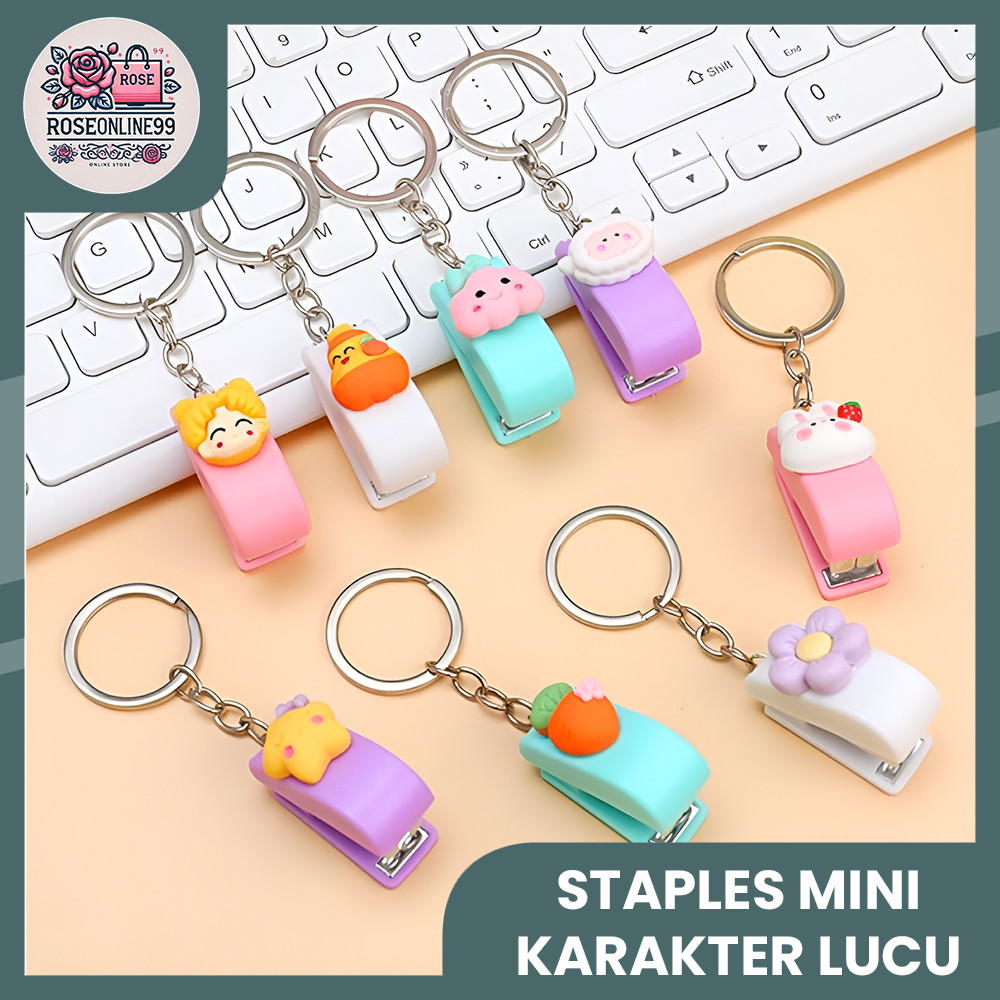 RO Staples Mini Gantungan Kunci Karakter Lucu