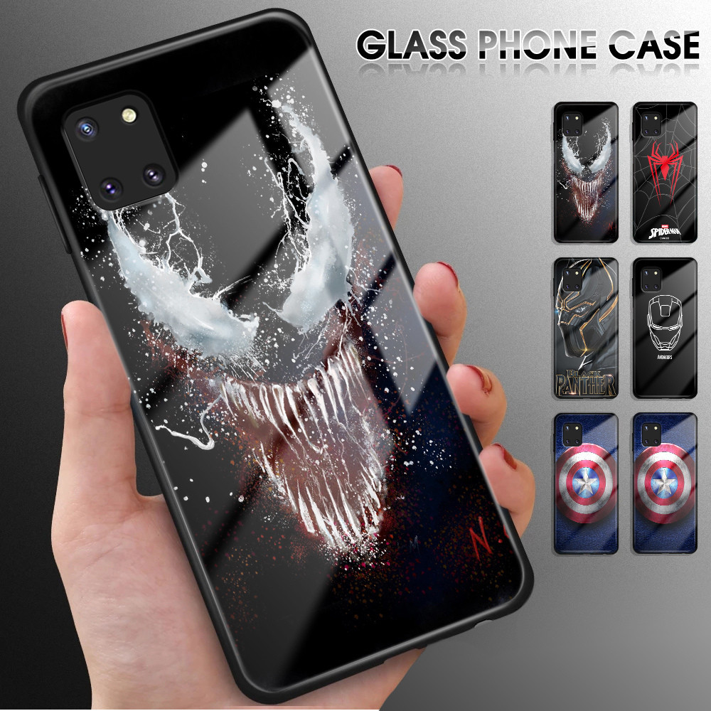 Untuk Samsung Galaxy Note 9 10 Plus Fashion Marvel Superhero Soft Edge Silicone Hard Case Shockproof