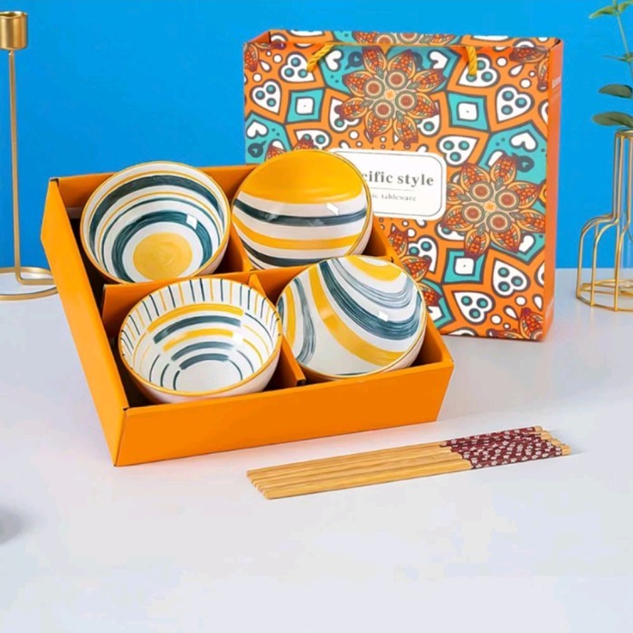 

PROMO!! - Japanese Hampers Wedding Gift Bowl Set | Kado Nikah | Hampers Gift Set - 2 Bowl Model D