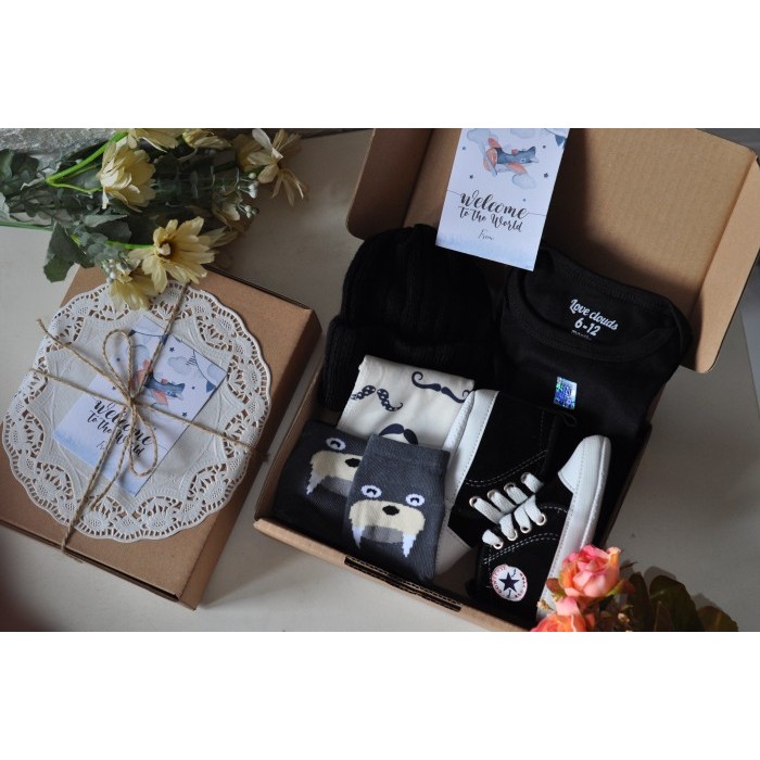 

PROMO!! - Hampers baby boy/girl -Baby gift set/hampers bayi premium/kado lahiran - Black