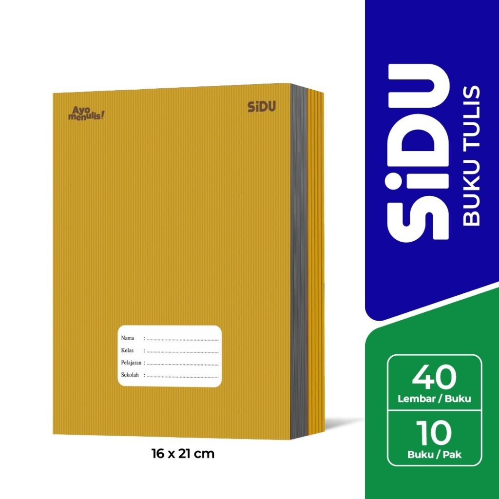 

[BMS Bekasi] SiDU Buku Tulis Kraft Cover Coklat 40 Lembar - SDU EB 40 Kraft
