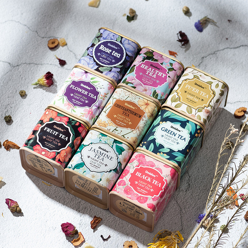 

Tea Sealed Box Teaware Storage Container Jar Tin Square Can Candy Tinplate Canister Vintage Tea Box For Kitchen Tea Coffee Sugar