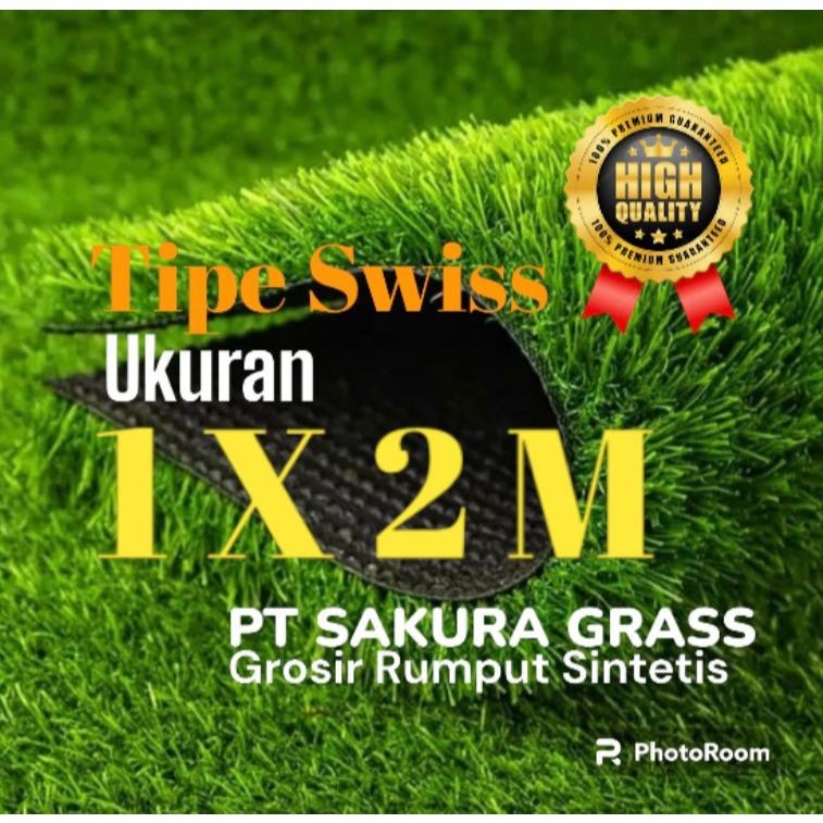 GROSIR KARPET RUMPUT SINTETIS TIPE SWISS / JEPANG TEBAL 3 CM UKURAN 100X200 CM