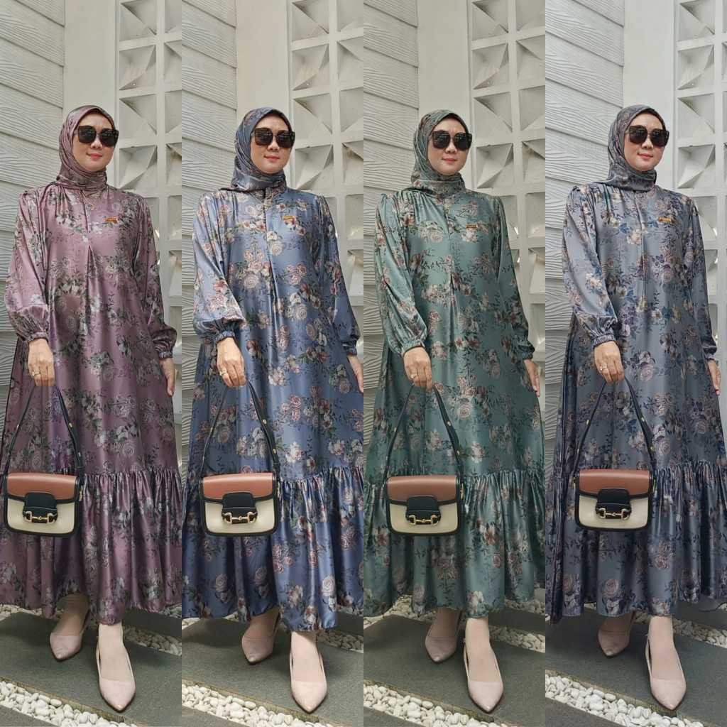 KANZIA SET HIJAB ARMANY SILK // DRESS ARMANY SILK // DRESS KONDANGAN // DRESS MEWAH