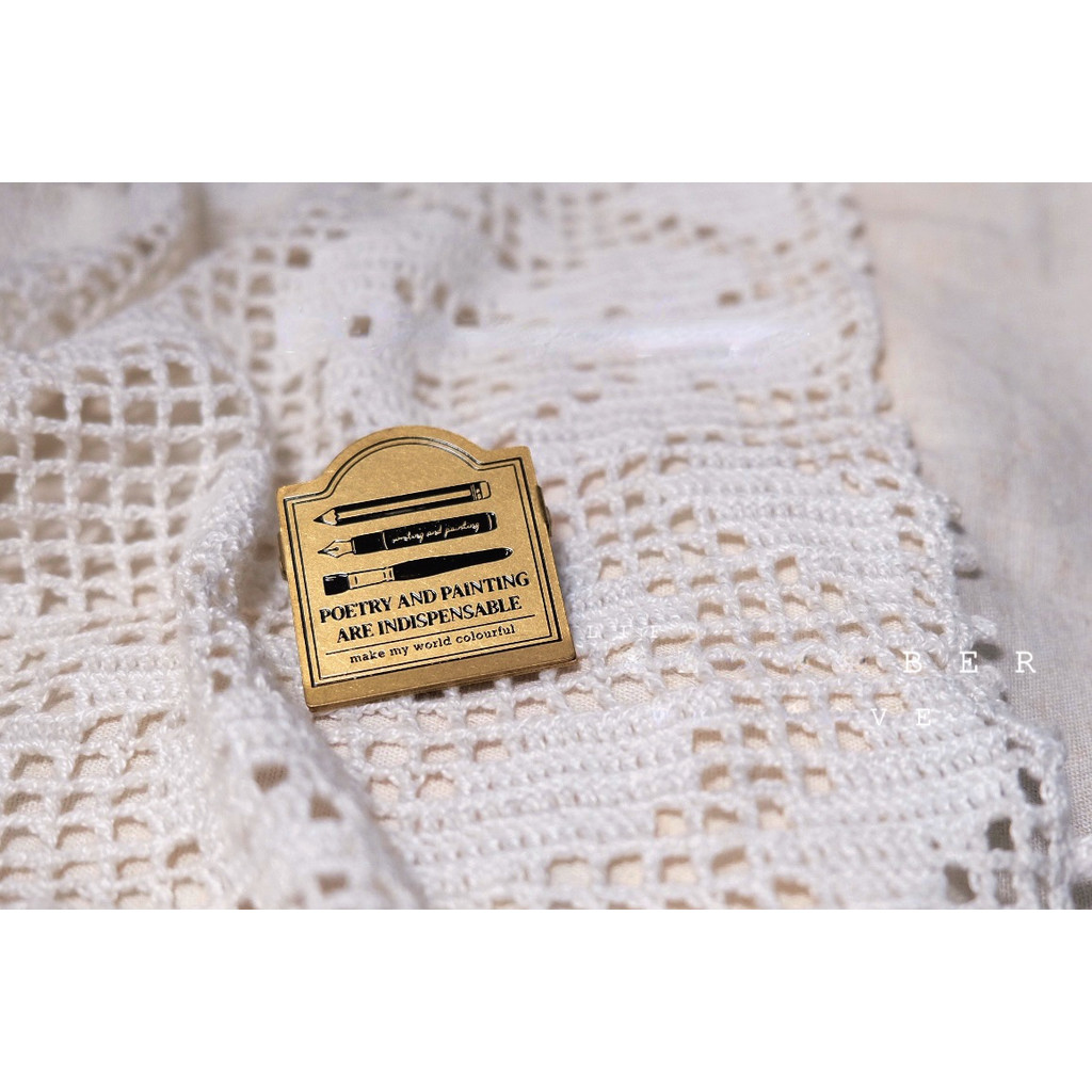 

Vintage Poetry Painting TN Brass Paper Clips Journal Notebook Decoration Cute Shot Props Stationary Reciepts Binder