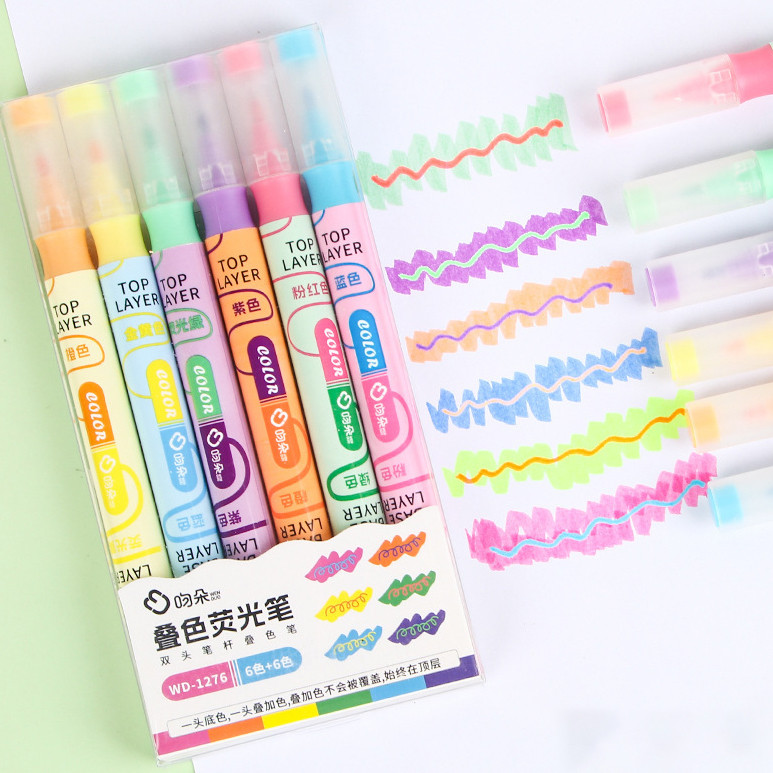 

TERMURAH! 1 SET 6 PCS STABILO 12 WARNA BERBEDA MOTFI COLORFUL HIGHLIGHTER NEW
