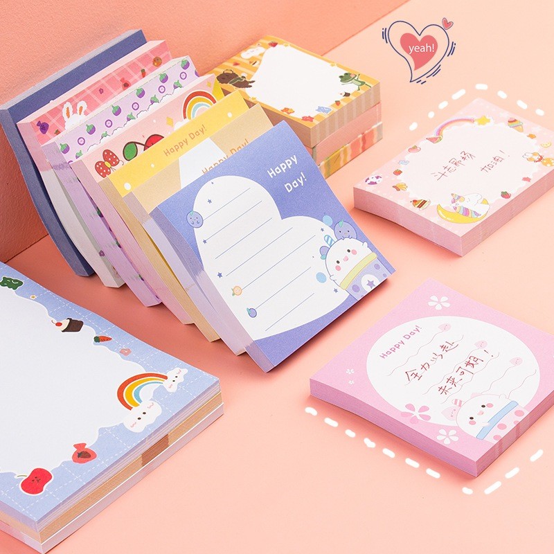 

Joi.Street - Cartoon Sticky Notes Memo Label Pesan Tempel isi 100 Lembar