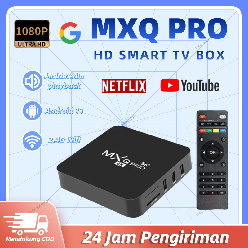 MXQ PRO Android TV Box 4K Ultra HD 2.4G WIFI Smart TV Digital Stb Ram 8GB/16GB/Android 11New Chipset