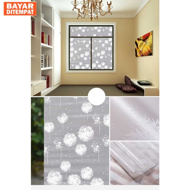 PAKET 5 ROLL Stiker Kaca Sunblast Polos Dekorasi Rumah 45Cm X 1M wallpaper stiker kaca rumah Termura