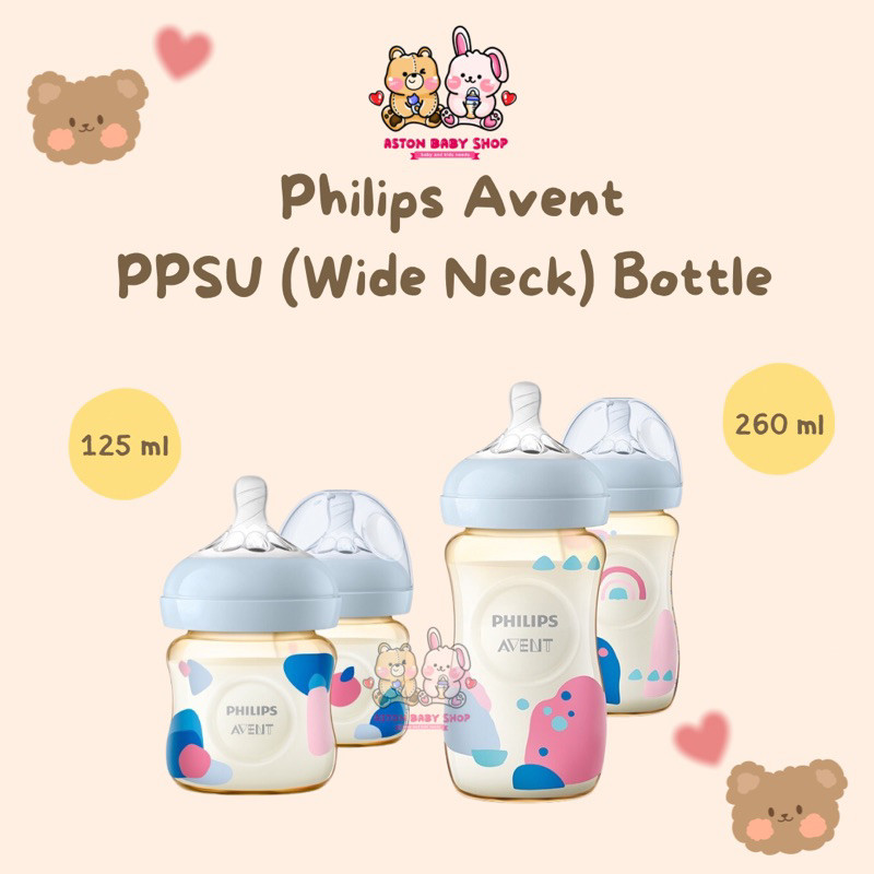 Philips Avent PPSU Wide Neck 125 ml & 260 ml Botol Susu Avent PPSU