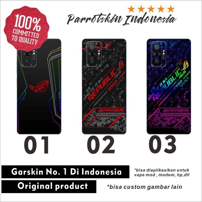 Garskin Xiaomi Poco X3 Pro F1 F2 F3 ROG Style by Urbanite store