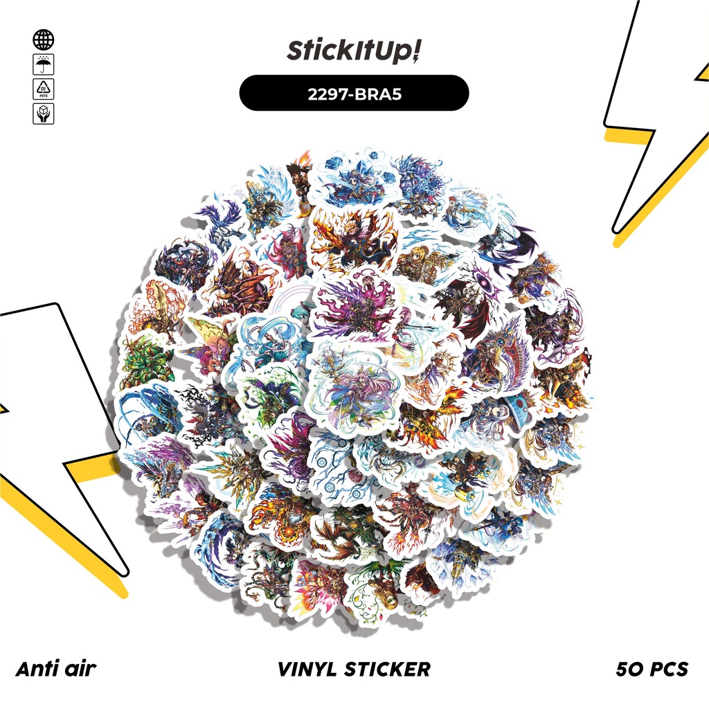 

COD✨ 50 Pcs Sticker Pack GAME SERIES BRAVE FRONTIER CHAR MIX 05 Lucu Aesthetic Vynil Waterproof untuk Freebies Sticker Buku Journal Casing HP Laptop