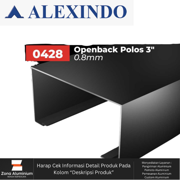 Aluminium ALEXINDO  0428 Kusen Polos 3 Inch