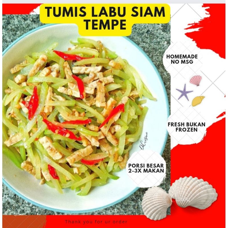 

MAKAN MENU RUMAHAN TUMIS LABU SIAM TEMPE (PORSI FAMILY 2-3x MAKAN)
