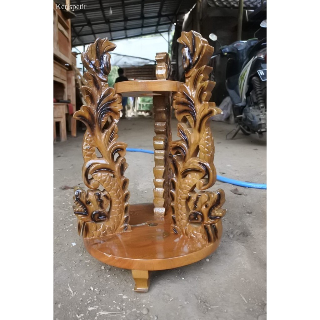 

Jagrak tombak bendera pataka jati hrg pengrajin 350rb 80 murah antik