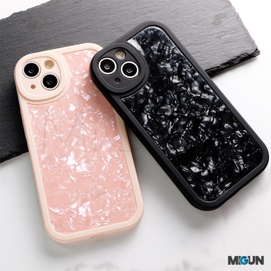 PEARL BLACK PINK CASE iPhone Sosftcase 7 8 Plus X XS MAX XR 11 12 13 14 PRO MAX PLUS GG GROSIR Gadge
