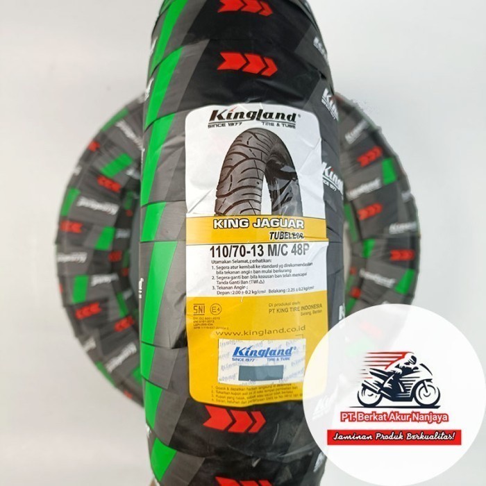 Ban Motor Luar KIngland King Jaguar Yamaha NMAX 110/70-13 Bonus Pentil
