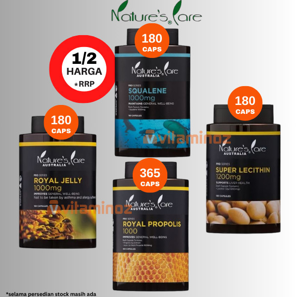 Nature's Care Royal Propolis 1000 / Super Lecithin 1200mg / Squalene 1000mg / Super Royal Jelly 1000