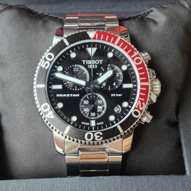 Tissot Seastar 1000 (Original) Chronograph Black Dial Steel Mens Watch