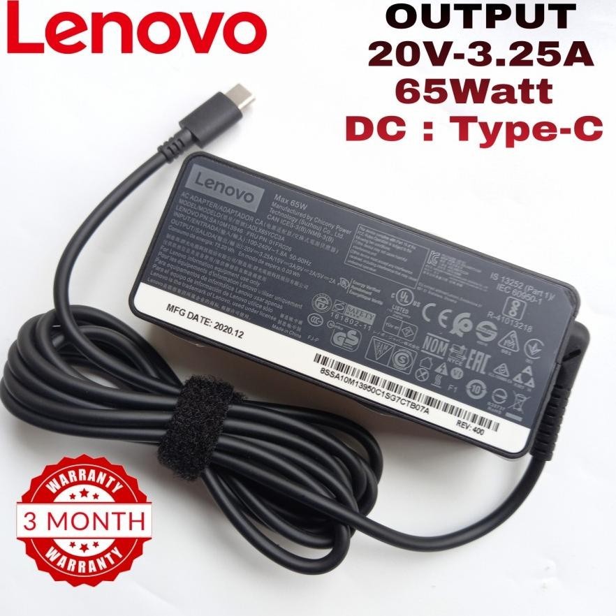 Original Adaptor Lenovo Thinkpad X1 Carbon Gen7 T480 Type C