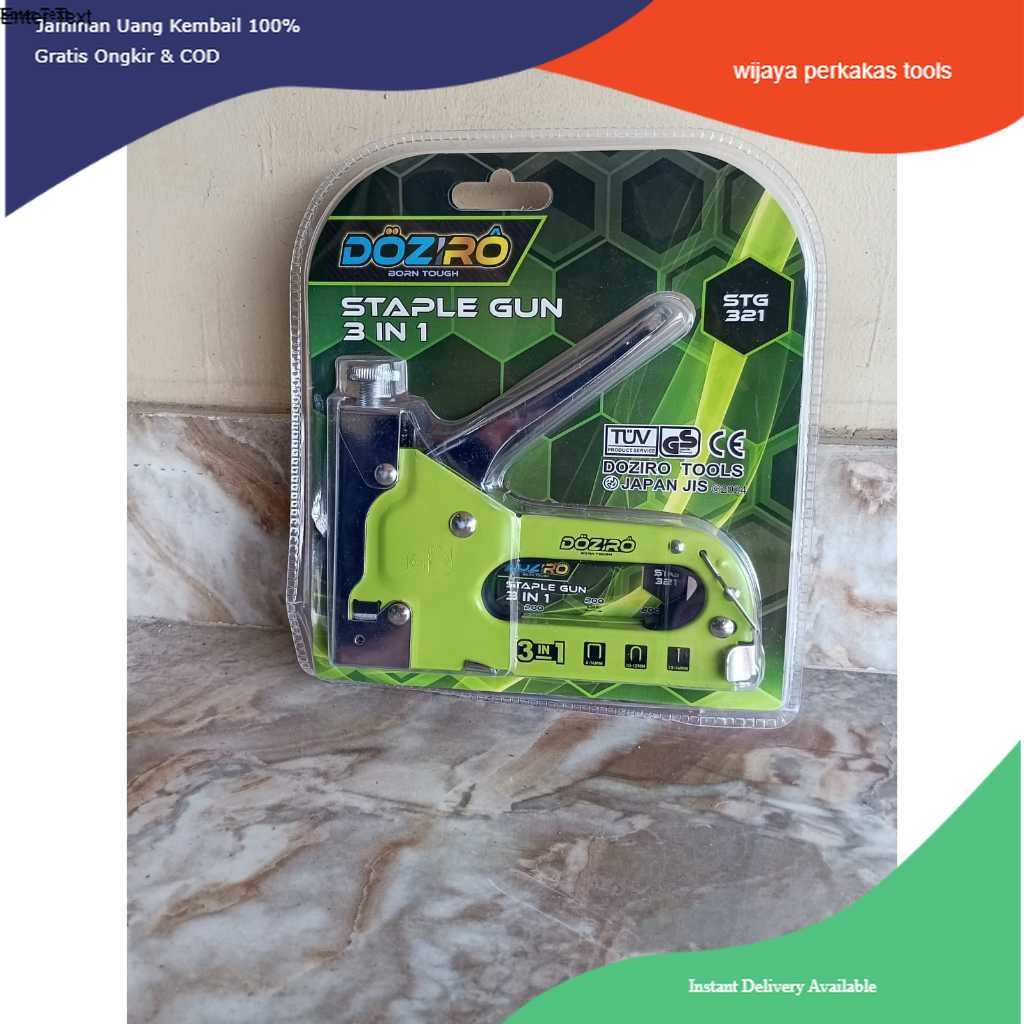 

Doziro Staples Tembak 3 In 1 Tacker Stapler Staples Perekat Powerfull Streples Tembak plus isi 600 pcs