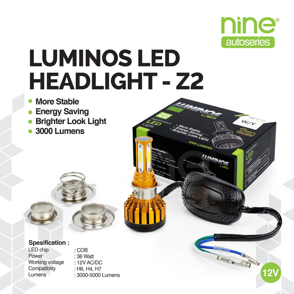 LAMPU LED MOTOR Z2 3SISI LUMINOS 2 WARNA YELLOW WHITE
