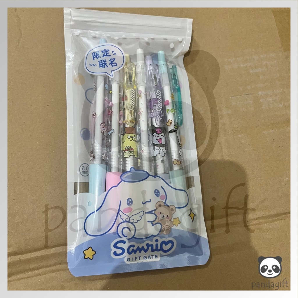 

(6pcs) Gel pen mekanik sanrio Pena hitam - GG0449