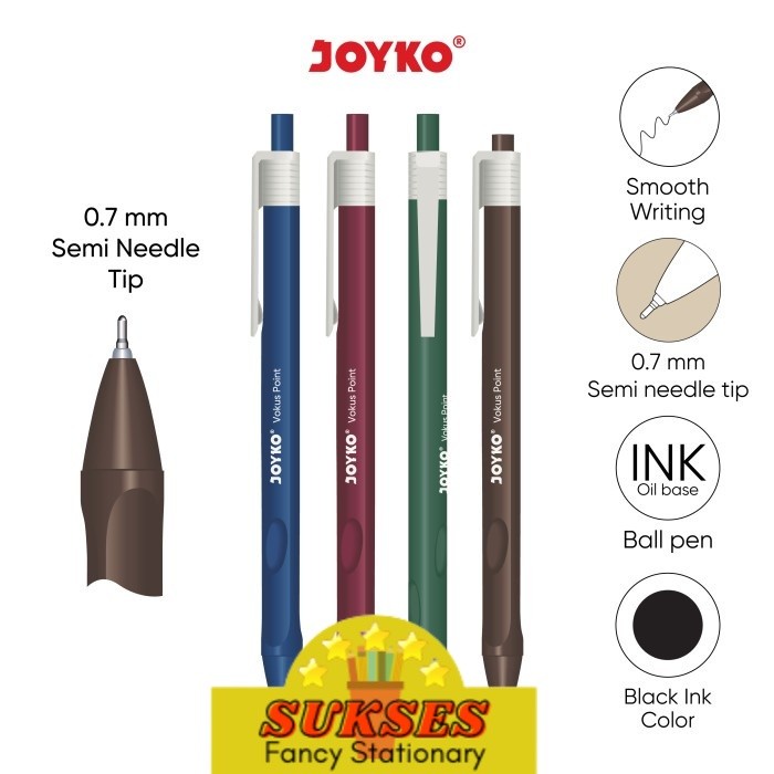 

Ball Pen Pulpen Pena Joyko BP-376 Vokus Point 0.7 mm