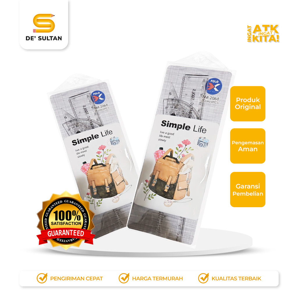 

NEXT-M PAKET PENGGARIS/ RULER SET SIMPLE LIFE NM-2068 (1SET)