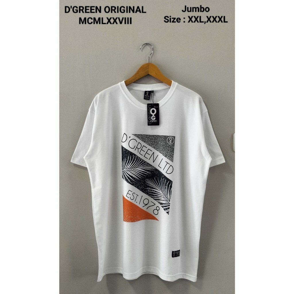 Kaos pria jumbo / kaos jumbo pria XXL XXXL / kaos dgreen orignal / kaos jumbo murah / kaos pria dist