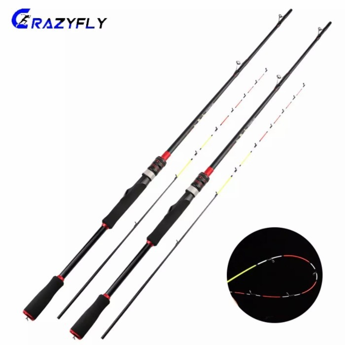 crazyfly Joran udang joran lentur bahan carbon titanium 150 dan 180 cm - 150 cm