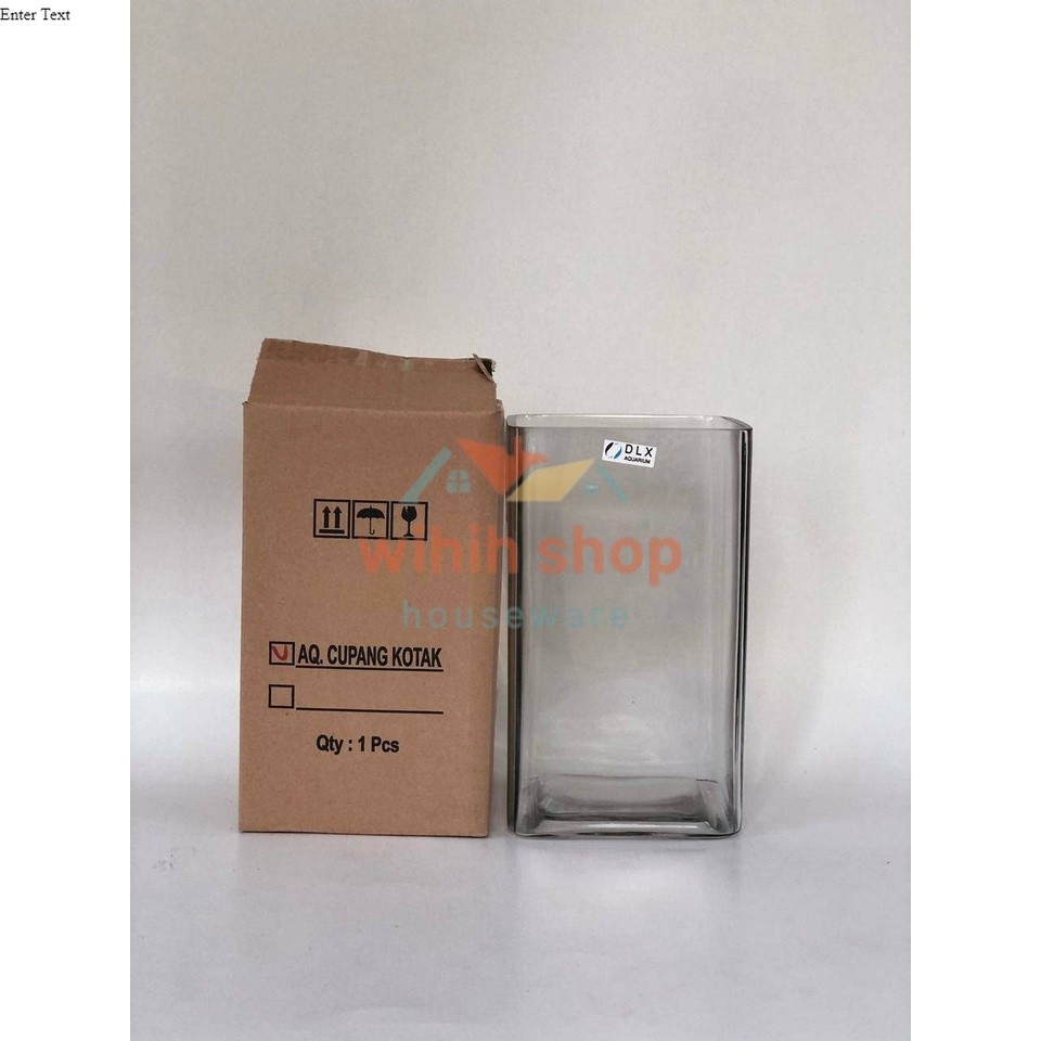 Aquarium / Vas Kaca DLX Cupang Kotak (3.5 lt)
