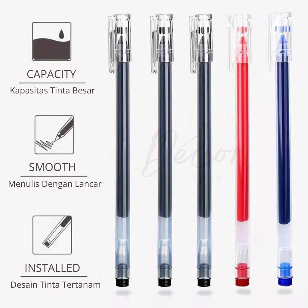 

Pulpen Gel 0.5mm Bolpen Pena Grosir Pen Alat Tulis Gel Tebal Pena Cair Big Fill Gel