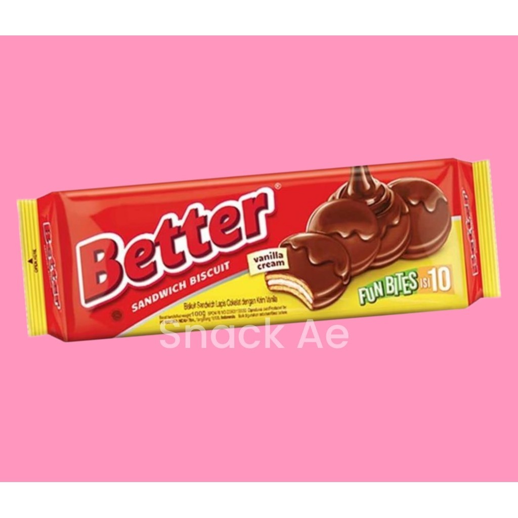 

Better Sandwich Vanilla Cream Fun Bites 100 gr ( isi 10 )