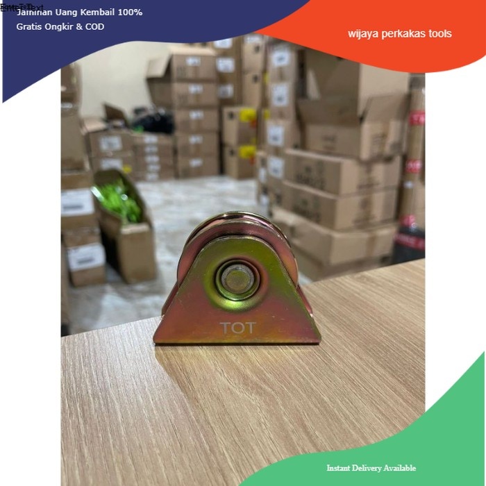 tot roda Gerbang pagar Roda pagar rumah model U 60 mm Roda besi pagar roda