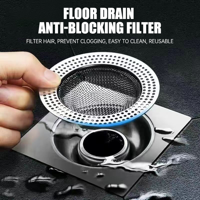 【COD✨】Saringan Floor Drain Stainless Dapur Anti Penyumbatan Rambut di Kamar Mandi / CHASOE