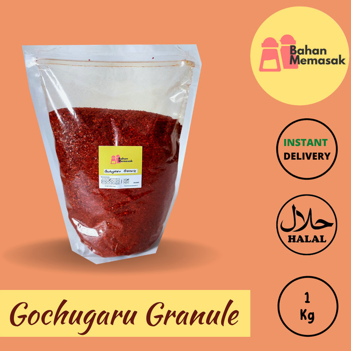 

Cabe Bubuk Kasar Korea/ Gochugaru Granule Murni Asli untuk Kimchi 1 kg