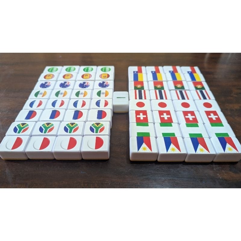 SE56FC Mahjong Flag game board Merge Country Seaside Escape game balok