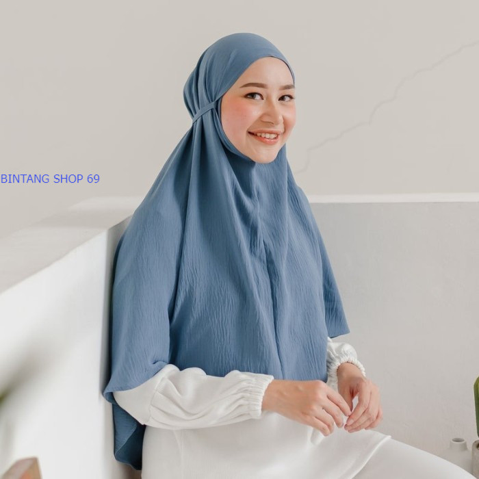 Hijab Bergo tali  Crinkle Airflow - Hijab Instan Bergo Crinkle Premium / Bergo tali crinkle airflow