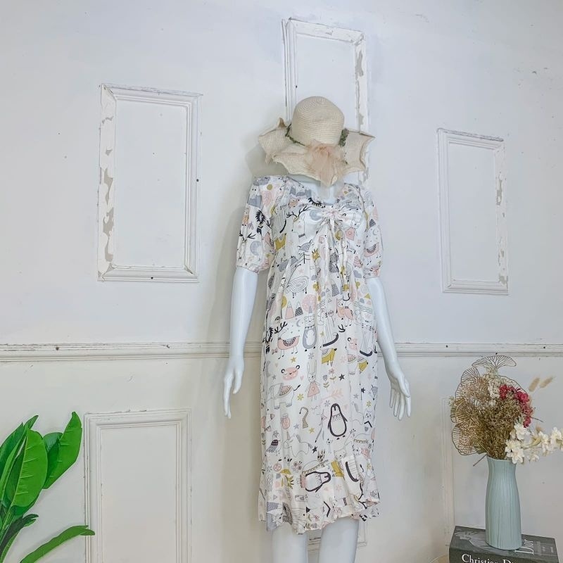 DASTER ZELINA PENDEK / DRESS ZELINA KERUT DADA PREMIUM