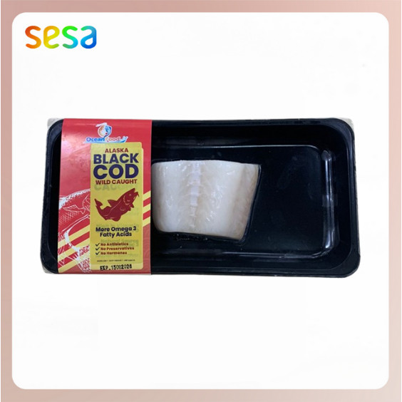 

IKAN BLACK COD Alaska Premium Fillet Beku 100 - 120gr - Sehat Segar