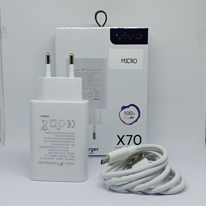 X70 | Charger VIVO Y15S Y01 Y02 X70 ORIGNAL Chargeran Casan Carger Tc Charging + Kabel Data Charger