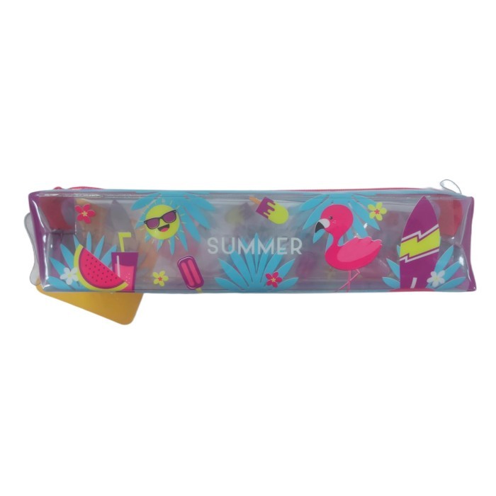 

Tempat Pensil Kotak Karakter Unicorn, Flamingo, Dino, Frozen, Mickey - Flamingo