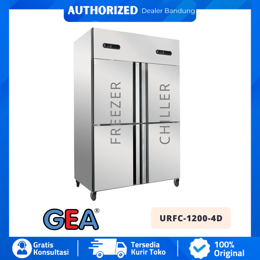 GEA URFC-1200-4DX UPRIGHT FREEZER CHILLER 4 PINTU