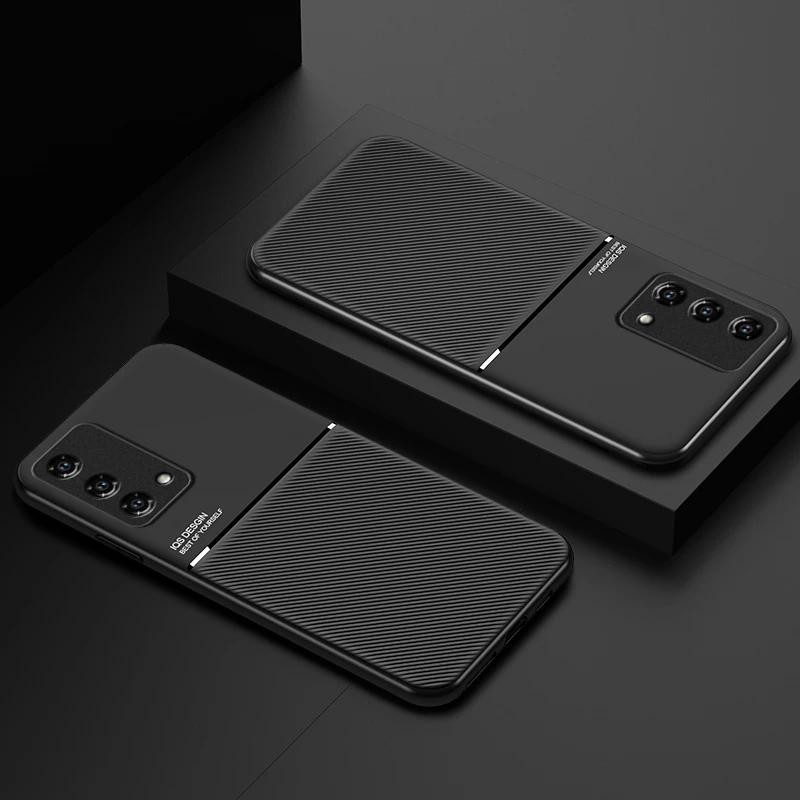 Untuk Kasus Casing Realme GT Master C75 C63 / C61 Note 60X Edition Tekstur Kulit Pemegang Magnetik C