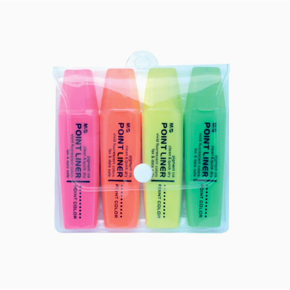 

Highliter M&G Point Liner/Point Color AHM21576 (1 Set 4 Warna)/Stabilo Warna