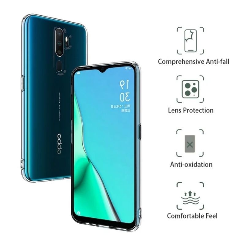 Soft Case Bening OPPO A1K A3S A5 A9 2020 Casing Clear Transparan Jelly TPU Premium Anti Jamur